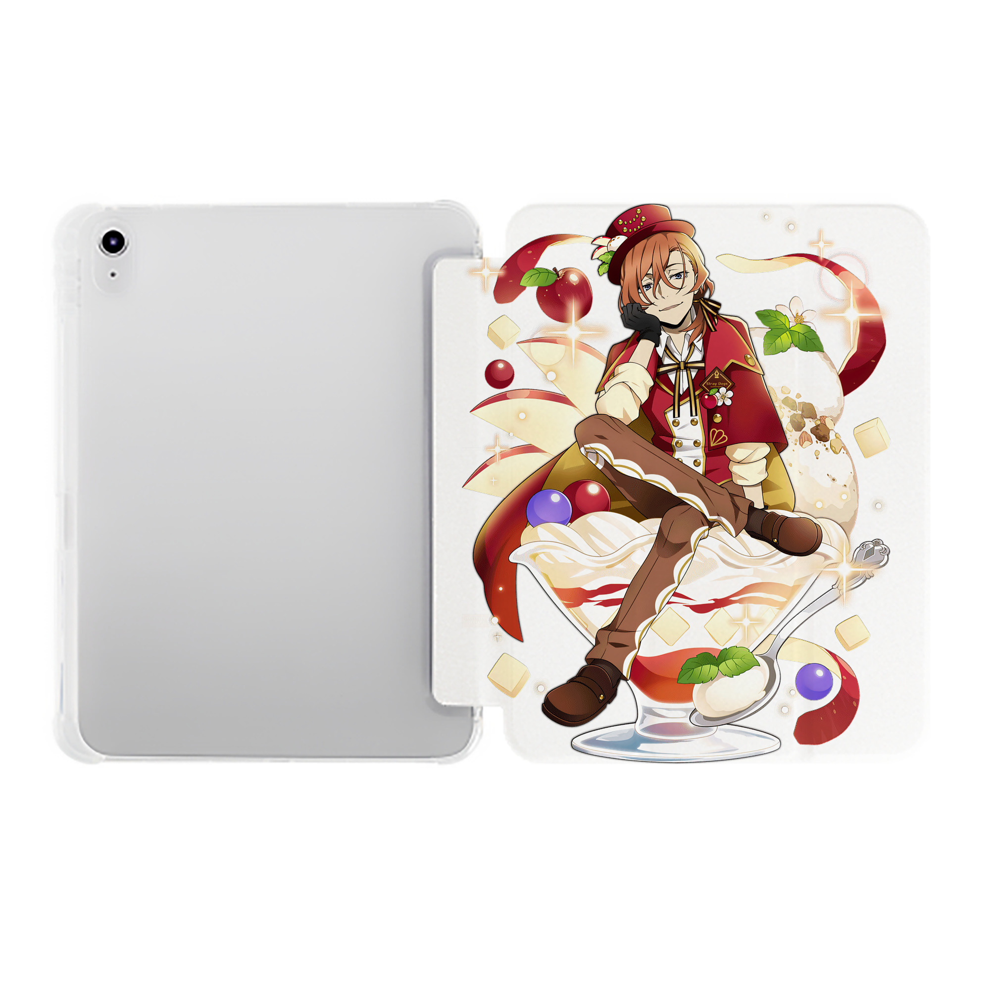（画像用） 文豪ストレイドッグス Bungo Stray Dogs IPad ケース ペン収納付き 三つ折りスタンド PUレザー×シリコン 対応機種9.5/10.5/10.9インチ